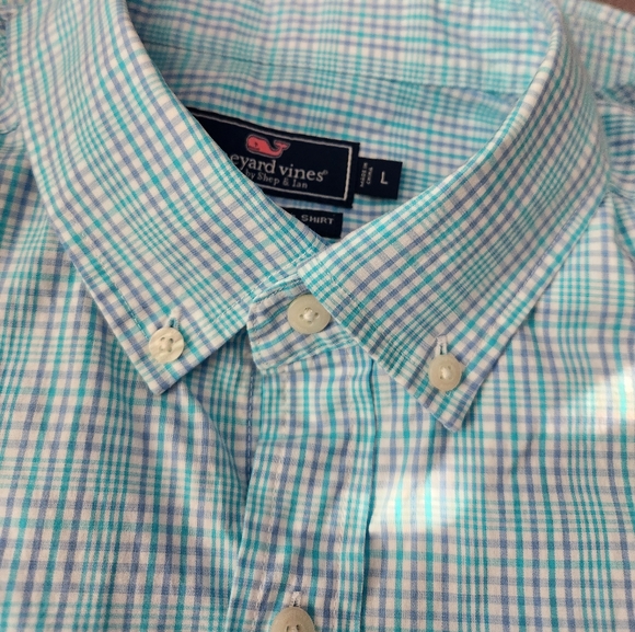 VINEYARD VINES MENS LARGE PLAID LONG SLEEVE BUTTON DOWN TUCKER SHIRT - Picture 1 of 10